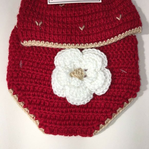 Hand Crocheted Hat And Diaper Cover Strawberry Sz 0-9 Months Infant Baby Photo - Picture 10 of 12